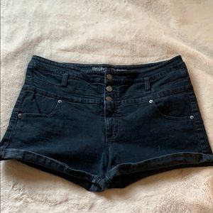 High rise jean shorts